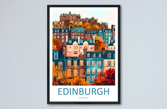Edinburgh Cityscape Home Decor Wall Art Print
