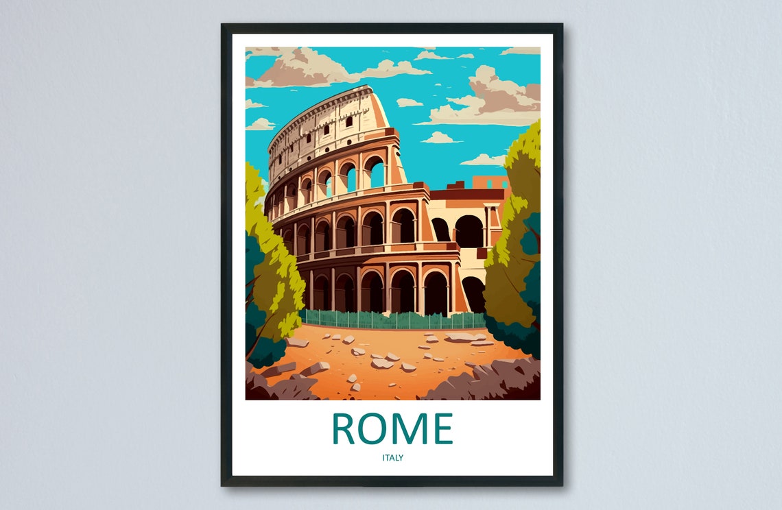 Rome Travel Print, Italy Wall Art Decor