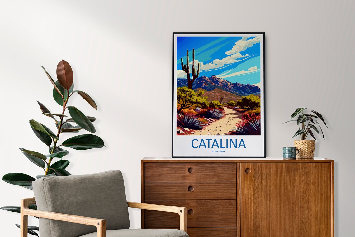 Catalina State Park Desert Saguaro Trail Arizona Travel Poster - Image 2
