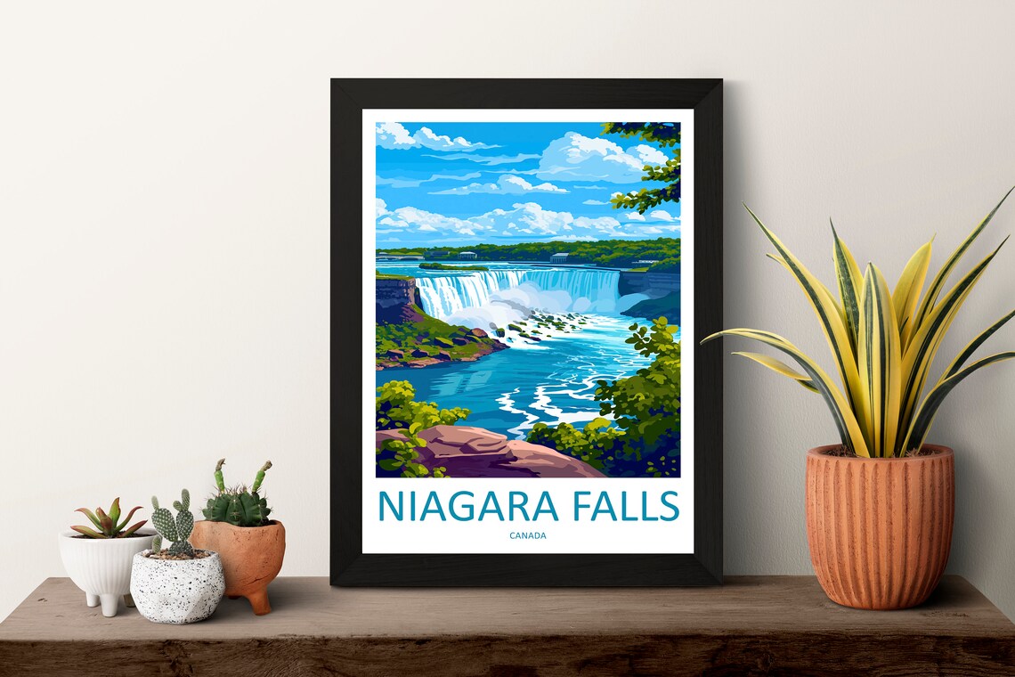 Niagara Falls Travel Poster, New York State Art - Image 3