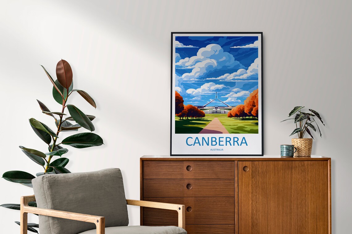 Canberra Australia Parliament House Capital City Travel Art Poster - Image 2