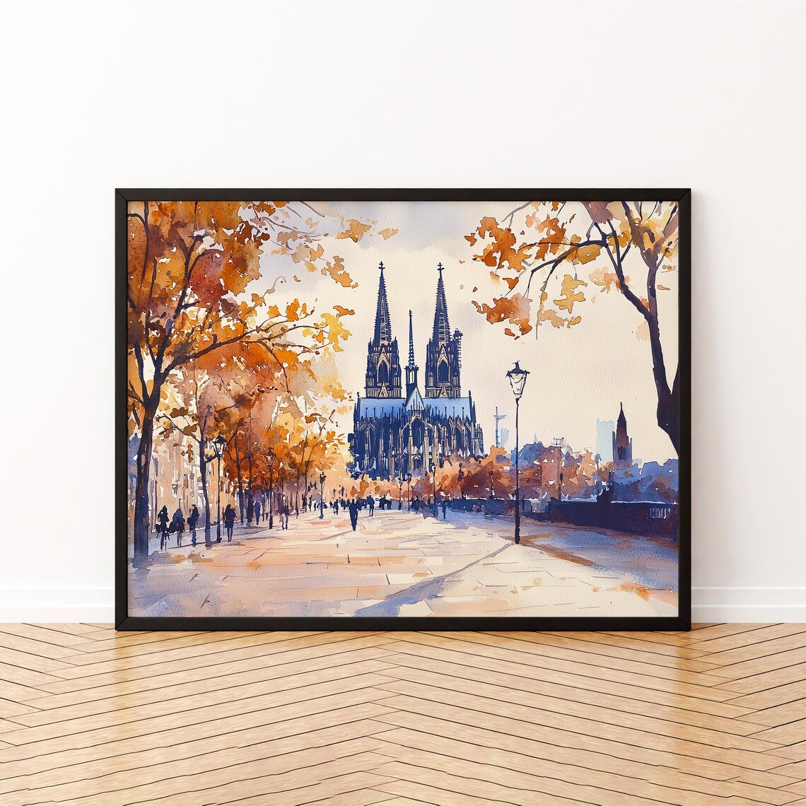 Cologne Watercolor Poster, Germany Travel Poster
