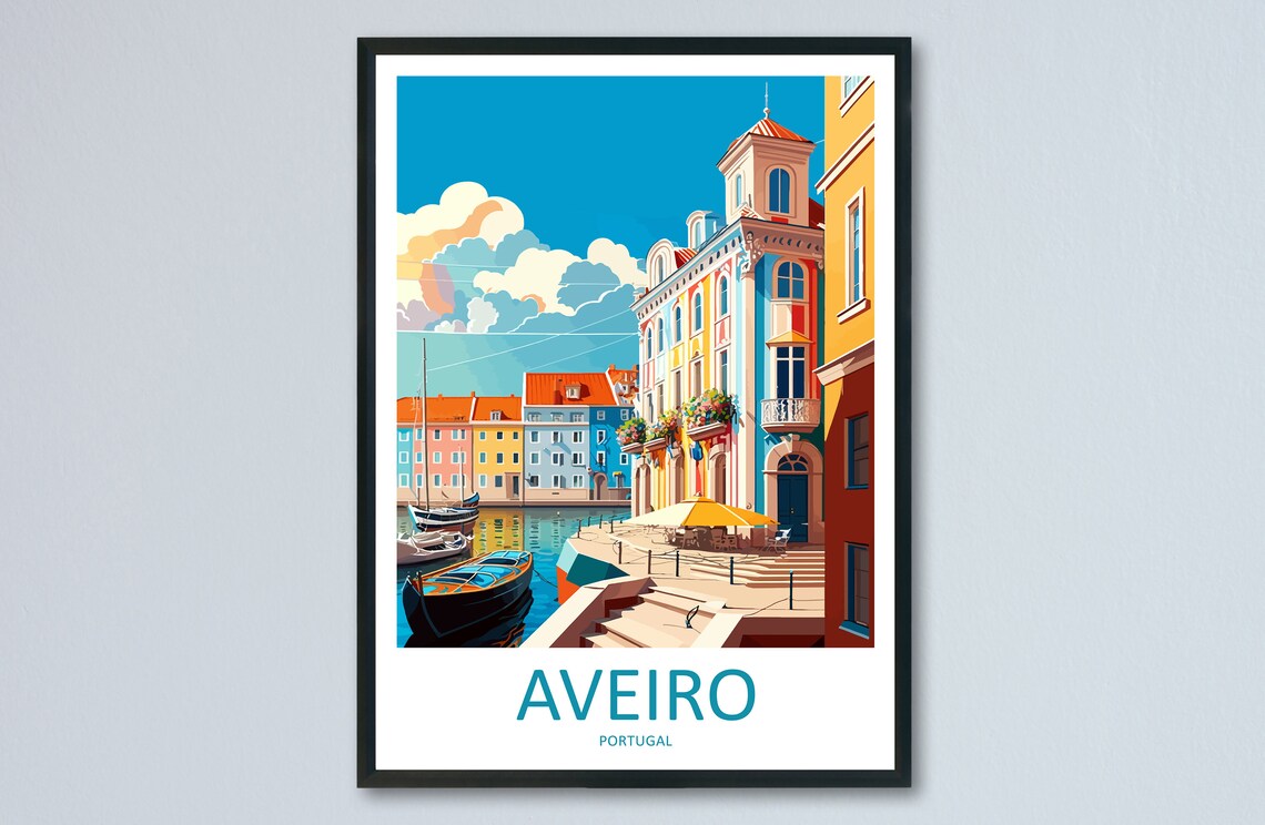 Aveiro Travel Poster, Portugal Wall Art