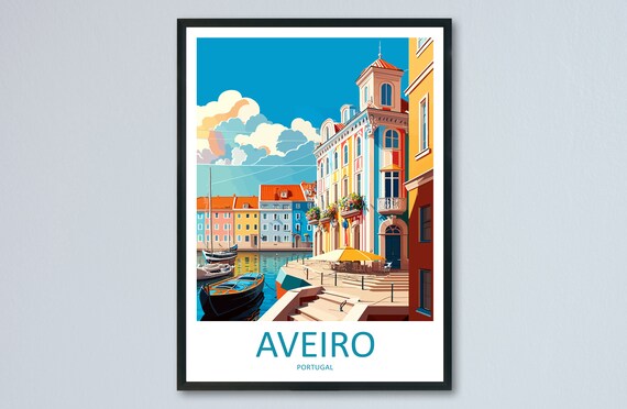 Aveiro Travel Poster, Portugal Wall Art