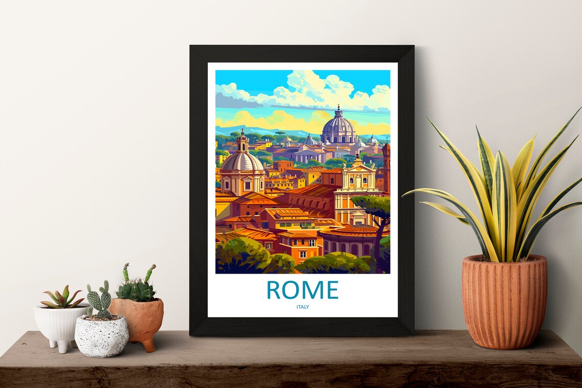 Rome Travel Poster, Italy Wall Art Decor - Image 3