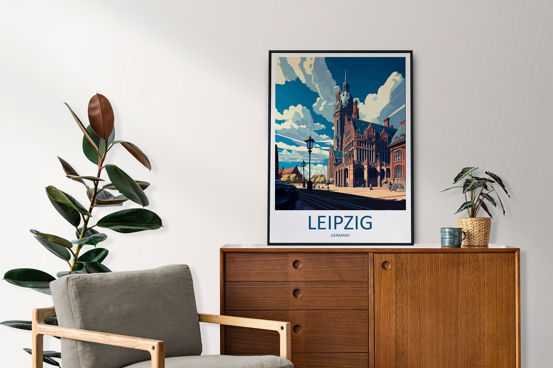 Leipzig Travel Print, Germany Wall Art Poster - Image 2
