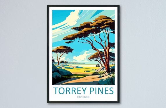 Torrey Pines Golf Course Travel Print Wall Art Torrey Pines Golf Course Wall Hanging Home Dcor Torrey Pines Golf Course Gift Art Lovers