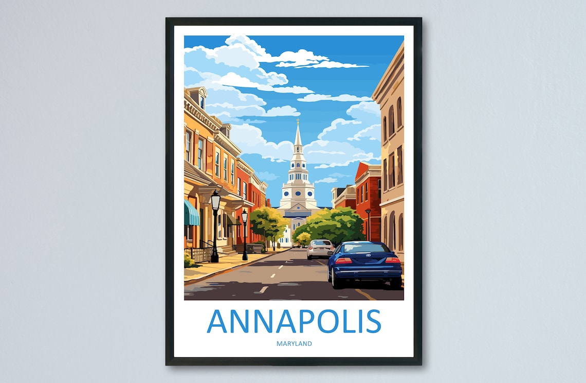 Annapolis Travel Poster, Maryland Wall Decor