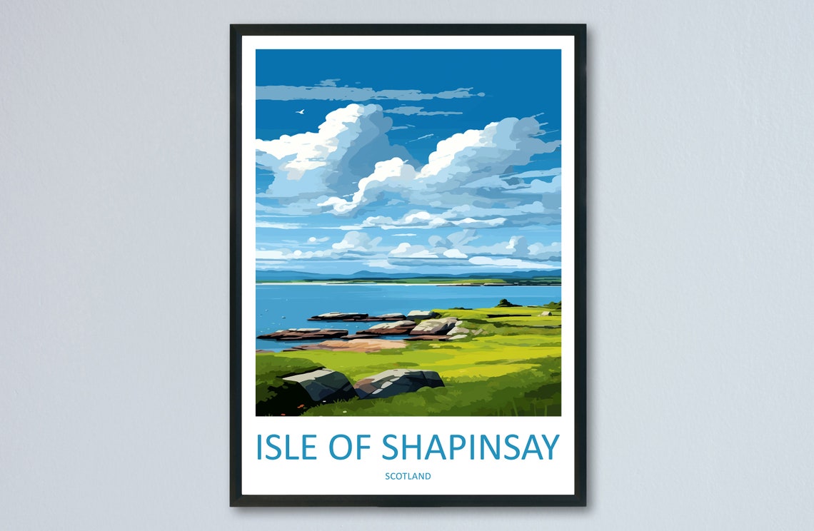 Isle Of Shapinsay Travel Print Wall Art Isle Of Shapinsay Wall Hanging Home Dcor Isle Of Shapinsay Gift Art Lovers Scotland Art Lover