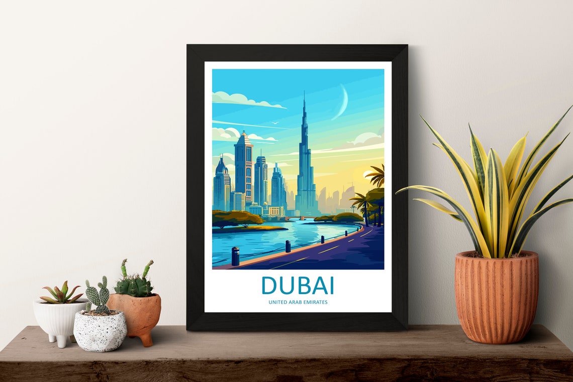 Dubai United Arab Emirates Skyline Burj Khalifa at Dusk Poster - Image 3