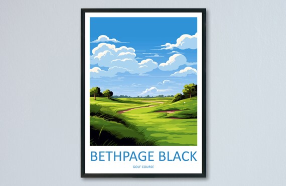 Bethpage Black Golf Course Travel Print Wall Art Bethpage Black Wall Hanging Home Dcor Bethpage Black Golf Art Gift Art Lovers Golf Art