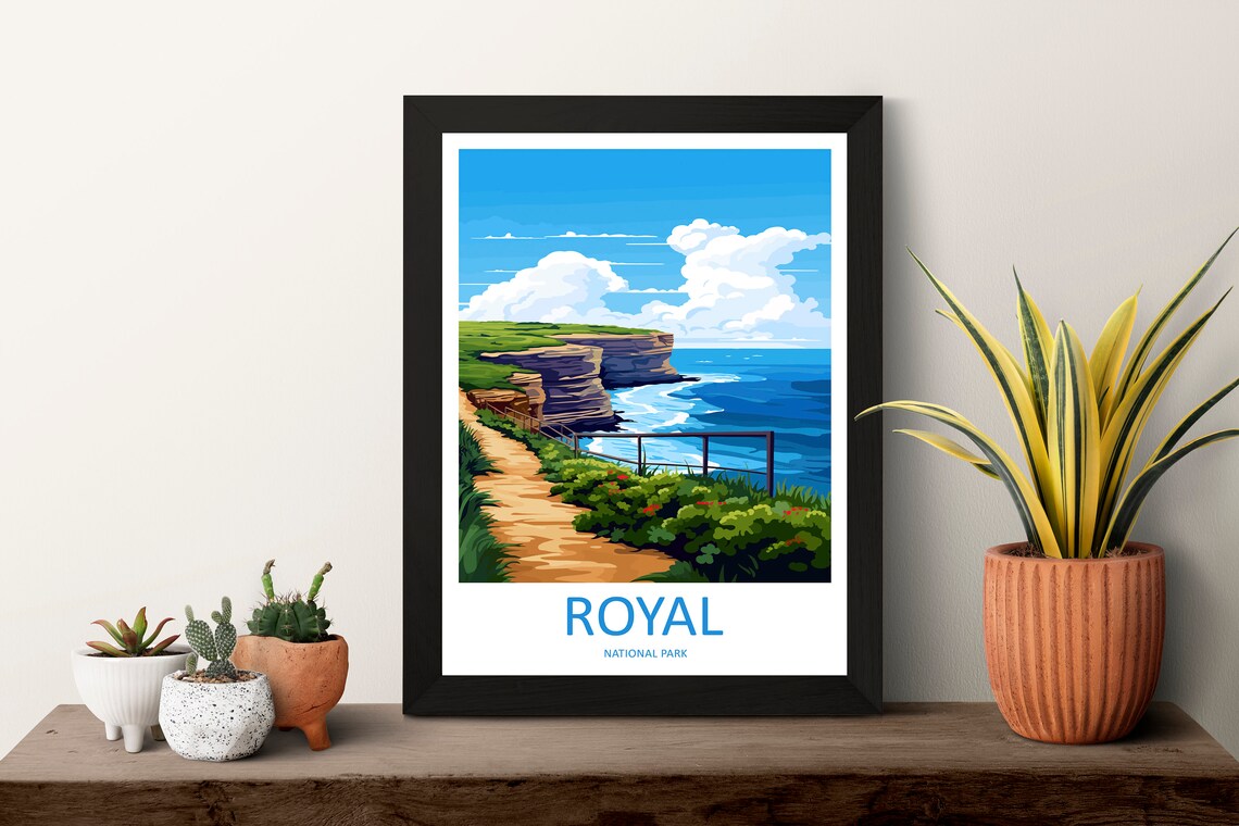 Royal National Park Australia Cliff Coast Trail Travel Poster - Image 3