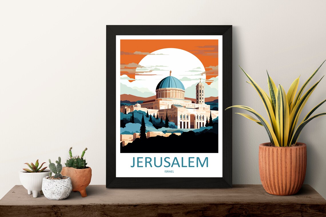 Jerusalem Travel Poster, Home Decor Wall Art - Image 3