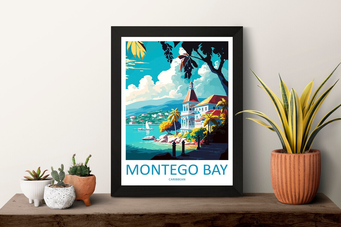 Montego Bay Travel Poster, Caribbean Travel Print - Image 3