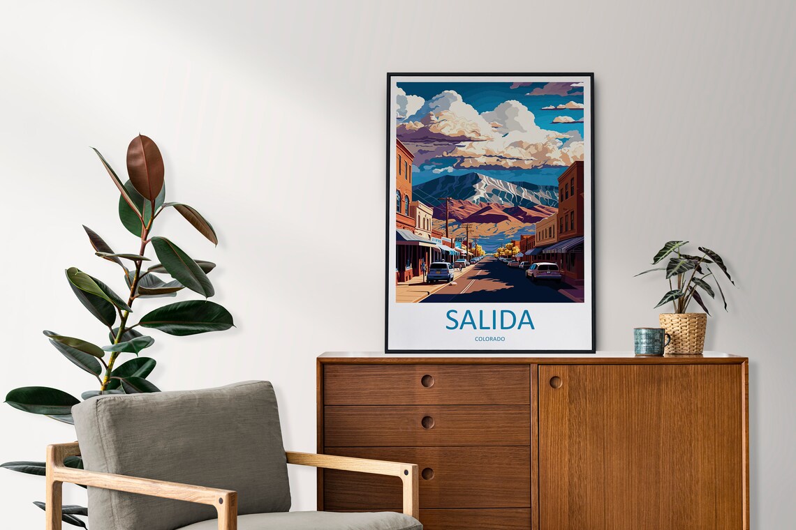 Salida Travel Poster, Colorado Wall Art Print - Image 2