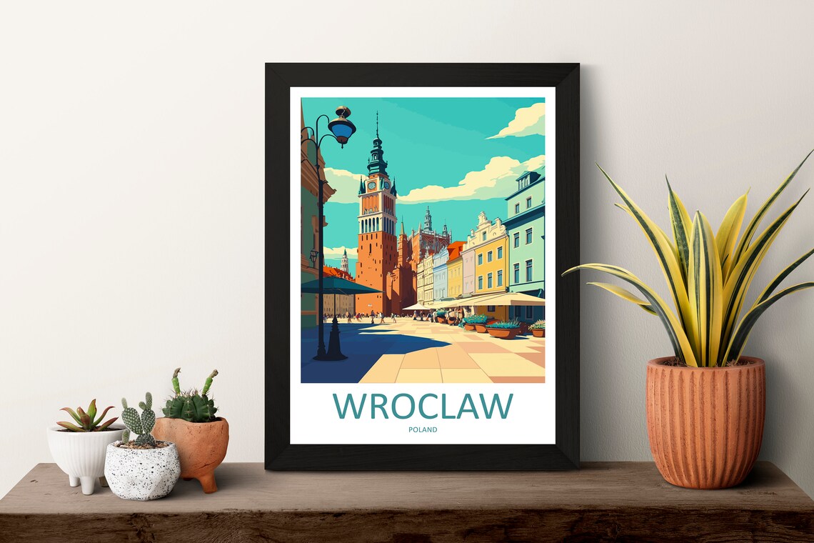 Wroclaw Travel Poster, European City Art Print - Image 3