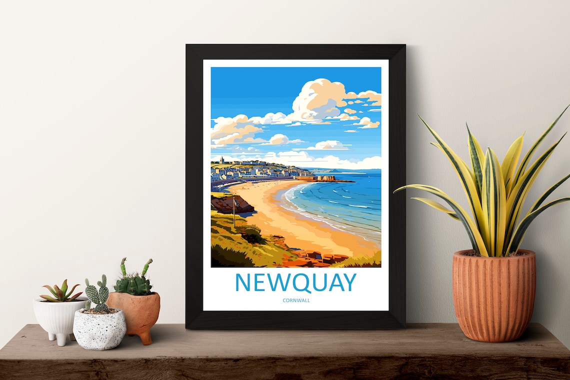 Newquay Travel Poster, Cornwall Wall Art - Image 3