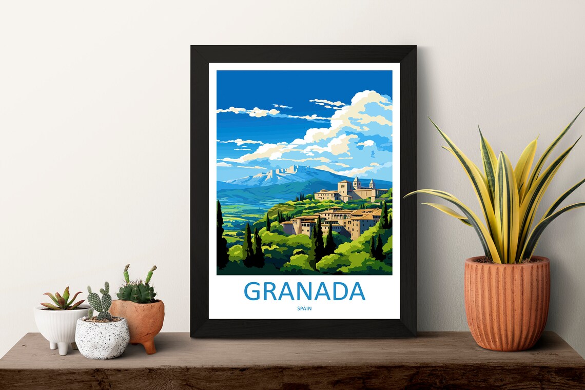 Granada Travel Poster, Spain Wall Art Print - Image 3