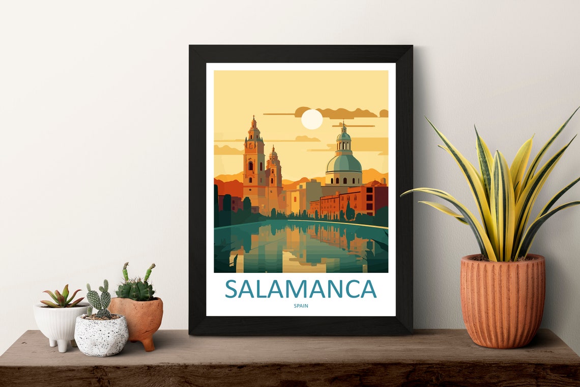 Salamanca Travel Print Wall Art Salamanca Wall Hanging Home Dcor Salamanca Gift Art Lovers Spain Art Lover Gift Salamanca Print Spain Art - Image 3