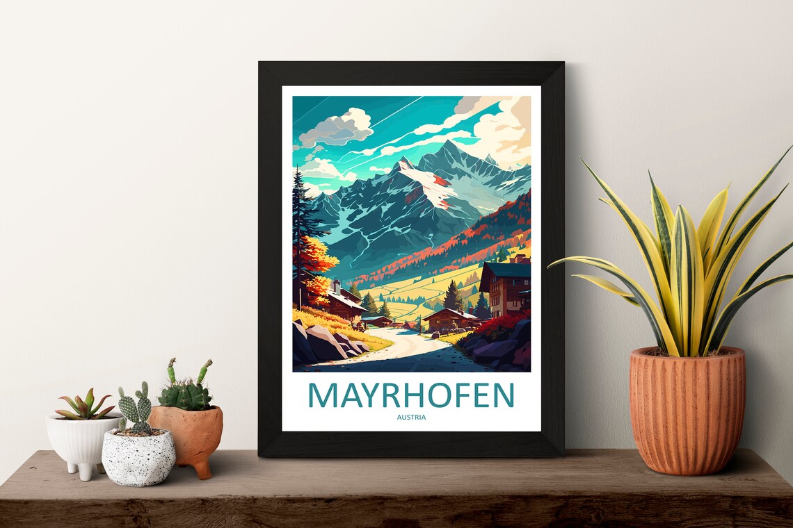 Mayrhofen Travel Poster, Austria Wall Decor - Image 3