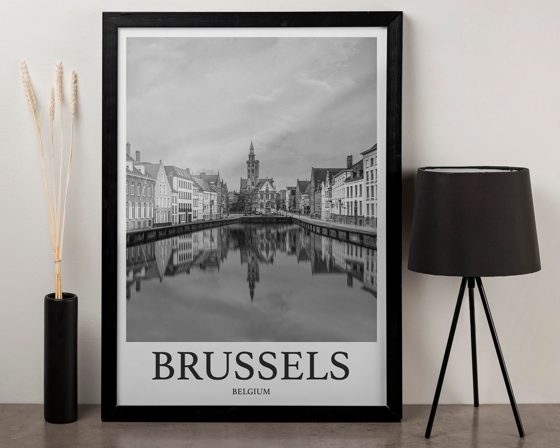 Brussels Photo Print Of Brussels Travel Photo Belgium Art Decor Photo Travel Art Gift For Travel Artwork Wall Art Framed Photo Travel Print - Image 3