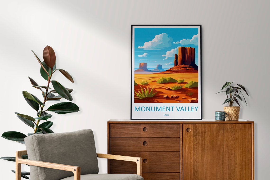 Monument Valley Utah Iconic Red Sandstone Buttes Desert Poster - Image 2