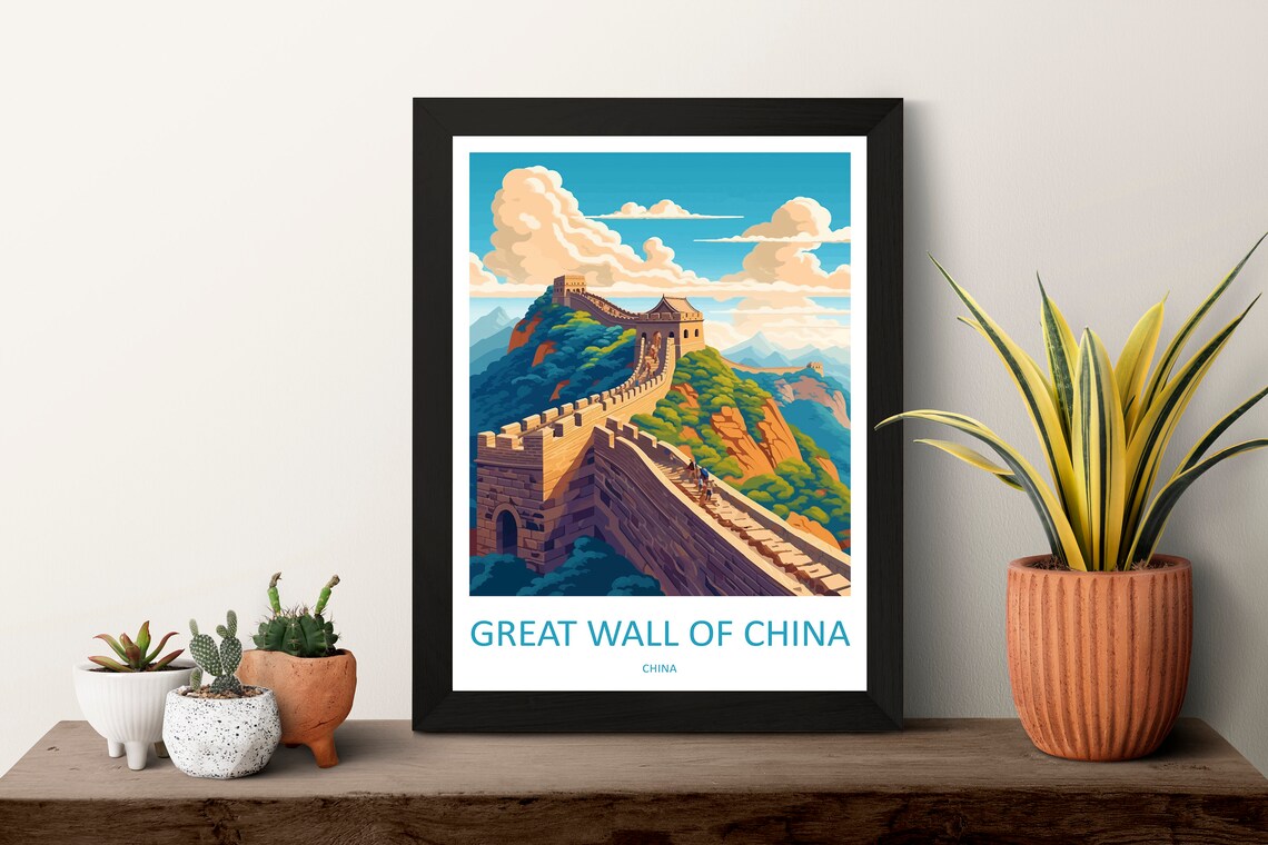 Great Wall Of China Travel Poster, Asia Wall Art - Image 3