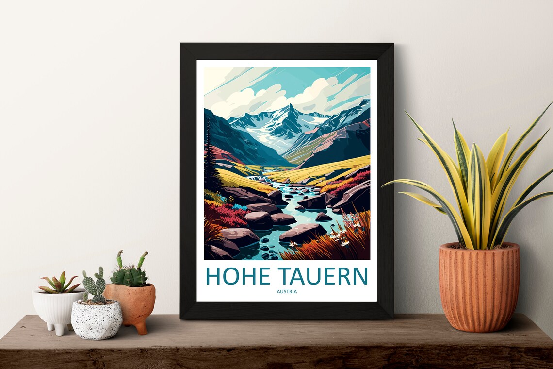 Hohe Tauern Travel Poster, Austria Landscape Print - Image 3