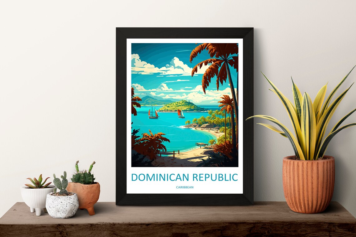 Dominican Republic Travel Print, Caribbean Wall Art - Image 3