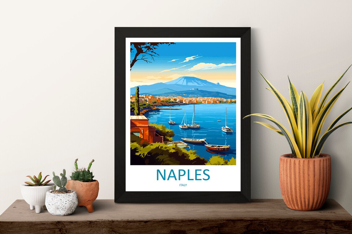 Naples Italy Travel Poster, Wall Art Print - Image 3