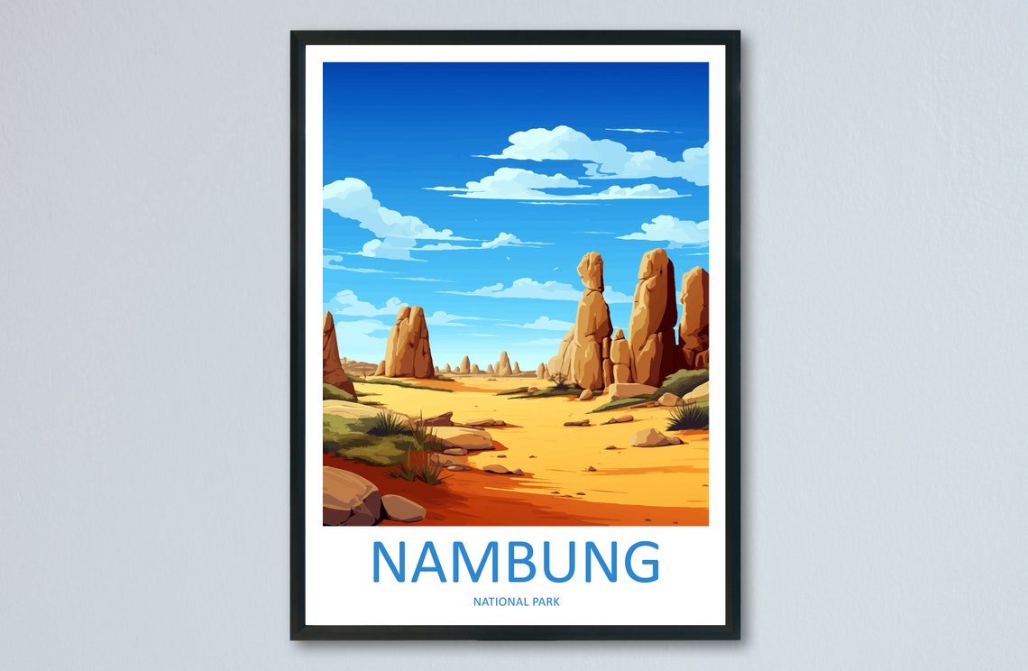 Nambung National Park Pinnacles Cluster Red Sand Australia Poster