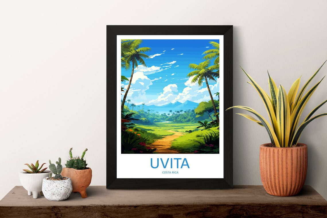 Uvita Travel Print Wall Art Uvita Wall Hanging Home Dcor Uvita Gift Art Lovers Wall Art Costa Rica Wall Art Uvita Travel Print - Image 3