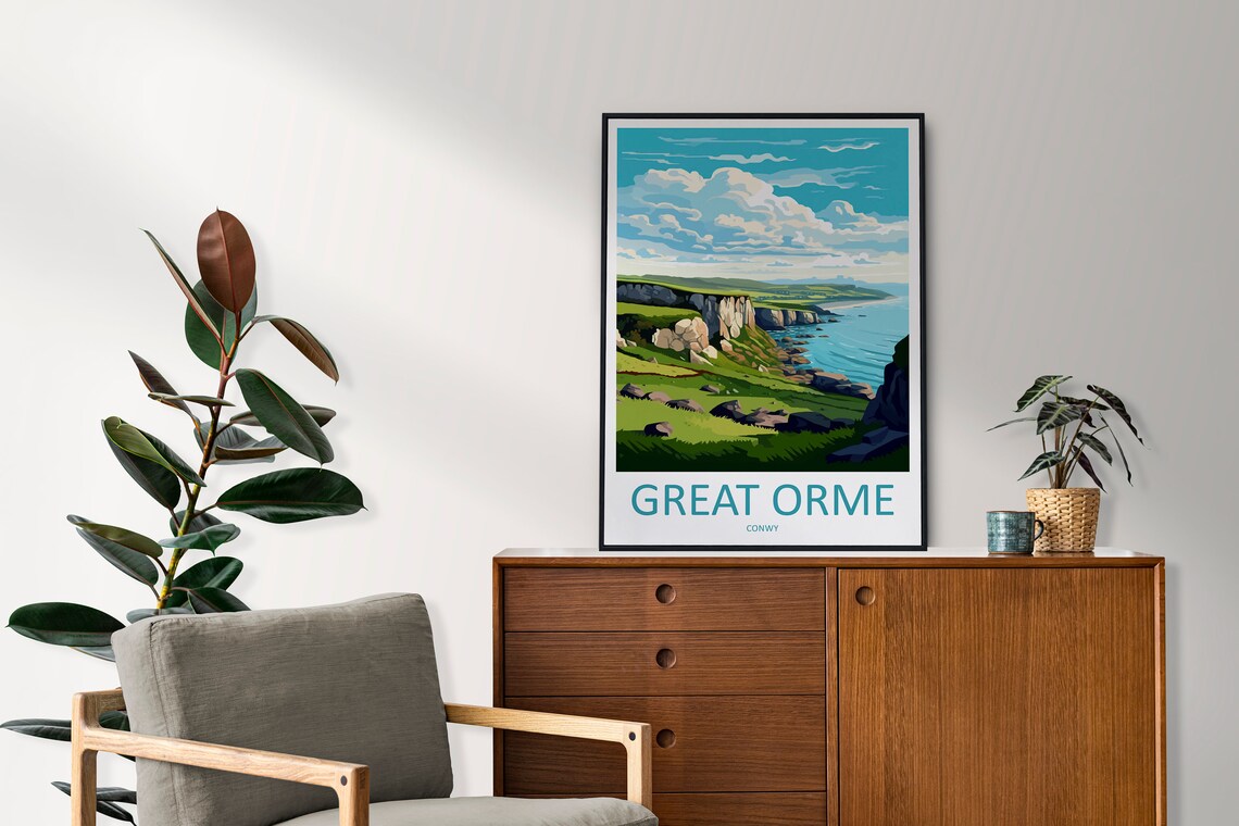 Great Orme Travel Poster, Conwy Landscape - Image 2