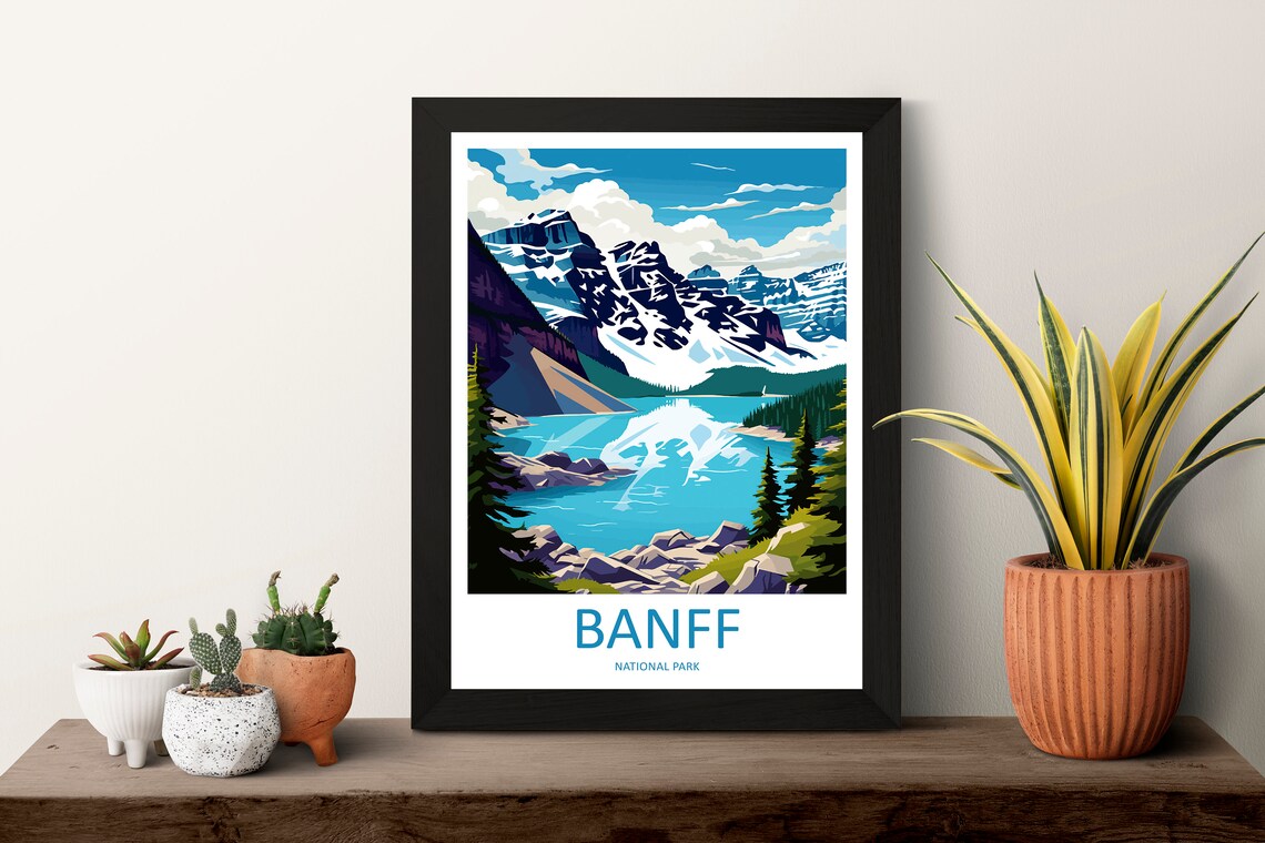 Banff National Park Travel Poster, Canada Wall Decor - Image 3