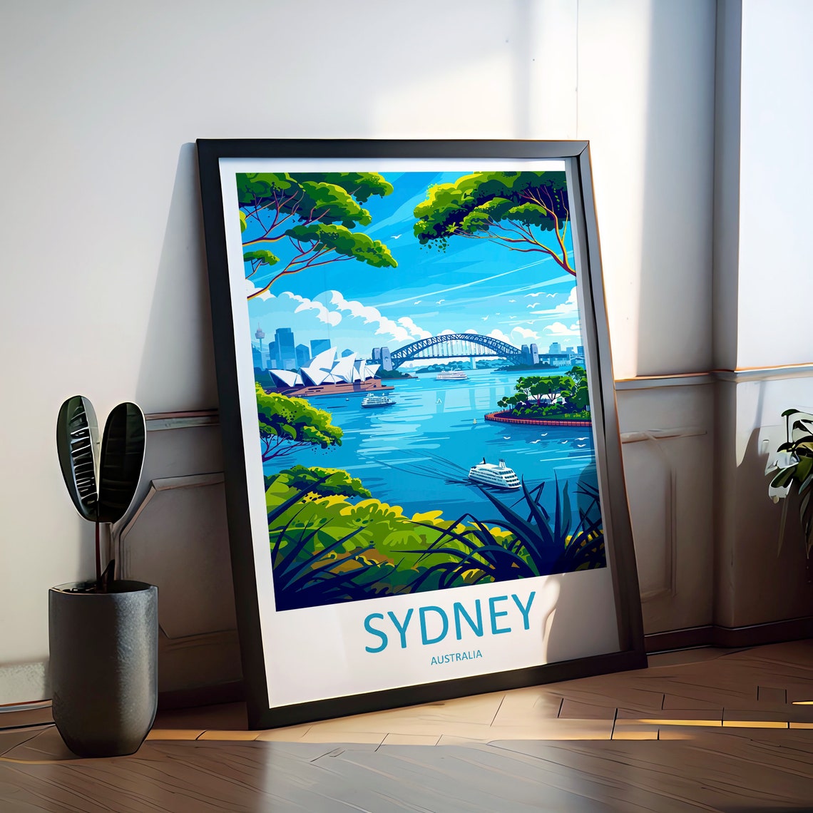 Sydney Australia Harbour Opera House Bridge Daytime View Poster - Image 2