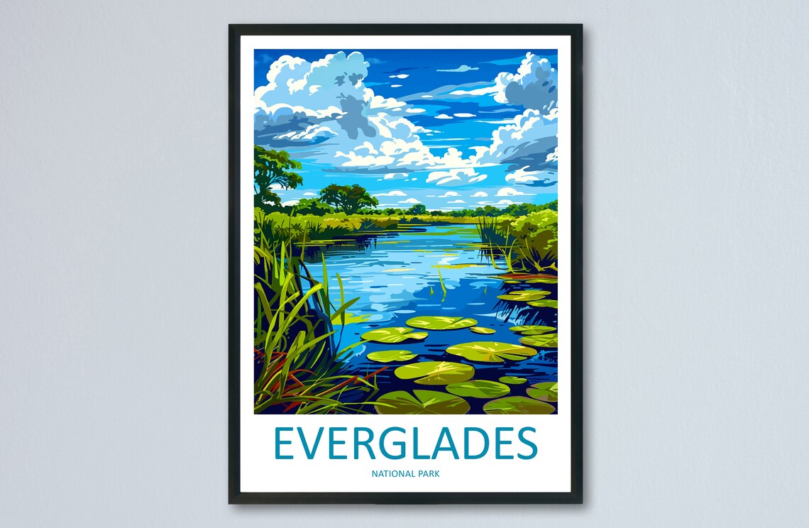 Everglades National Park Travel Poster, Wall Art Print