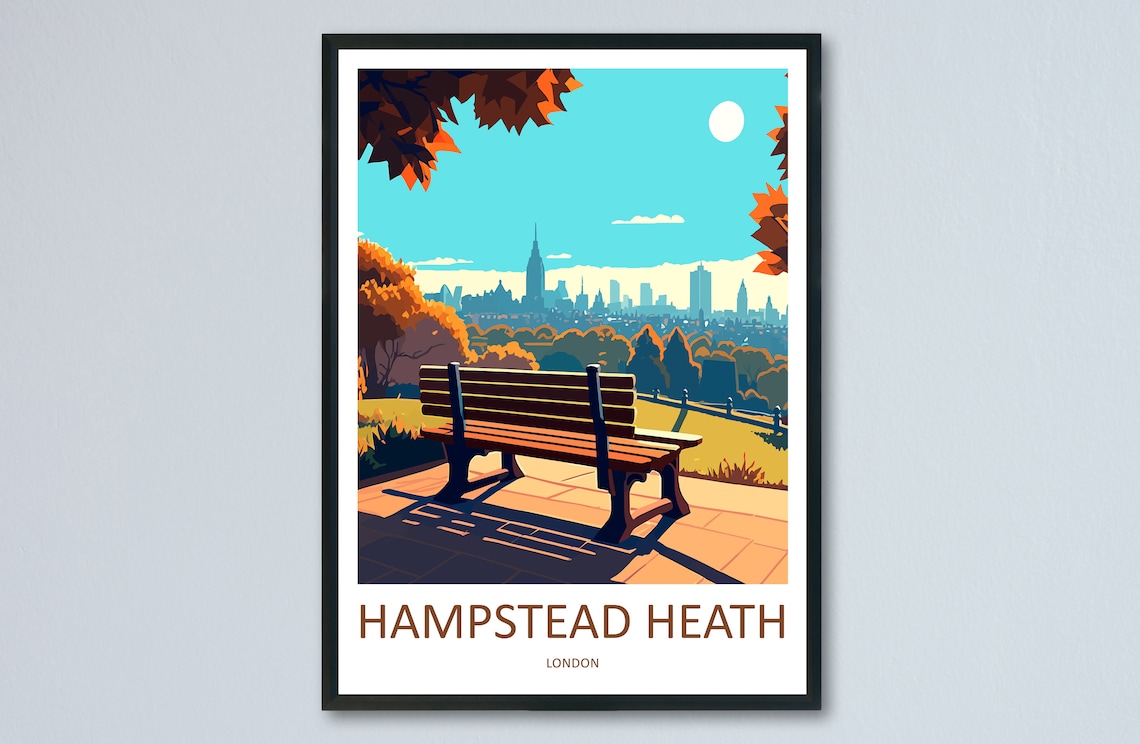 Hampstead Heath London Skyline Art Print
