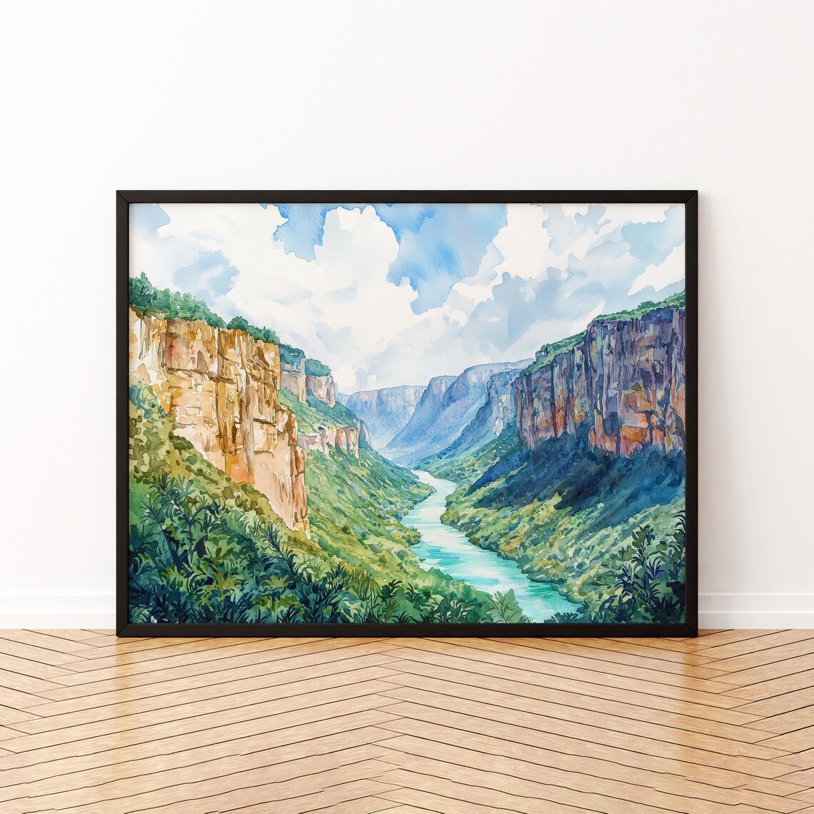 Chiapas Highlands Mexico Watercolor Travel Poster