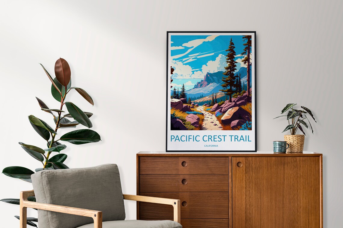 Pacific Crest Trail Travel Poster, California Art - Image 2