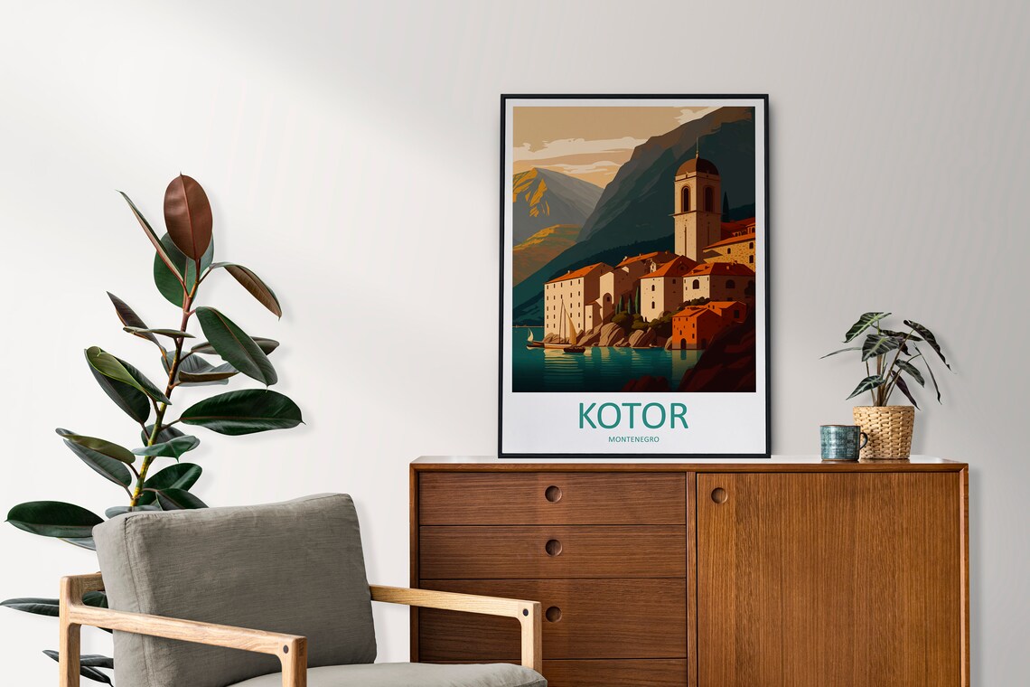 Kotor Travel Poster, Montenegro Place Print - Image 2