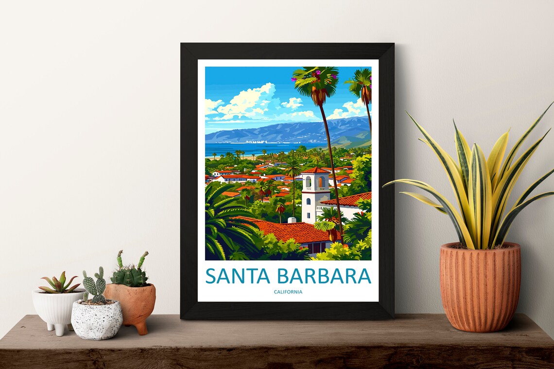 Santa Barbara Gift For Art Lovers Poster Print - Image 3