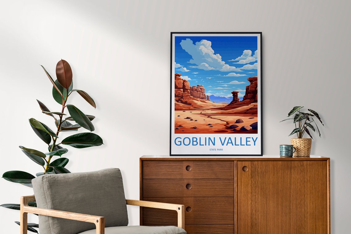 Goblin Valley State Park Utah Red Rock Hoodoo Desert Travel Poster - Image 2