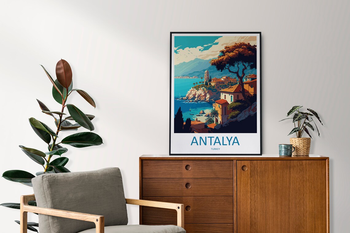Antalya Travel Poster, Turkey Wall Art Print - Image 2