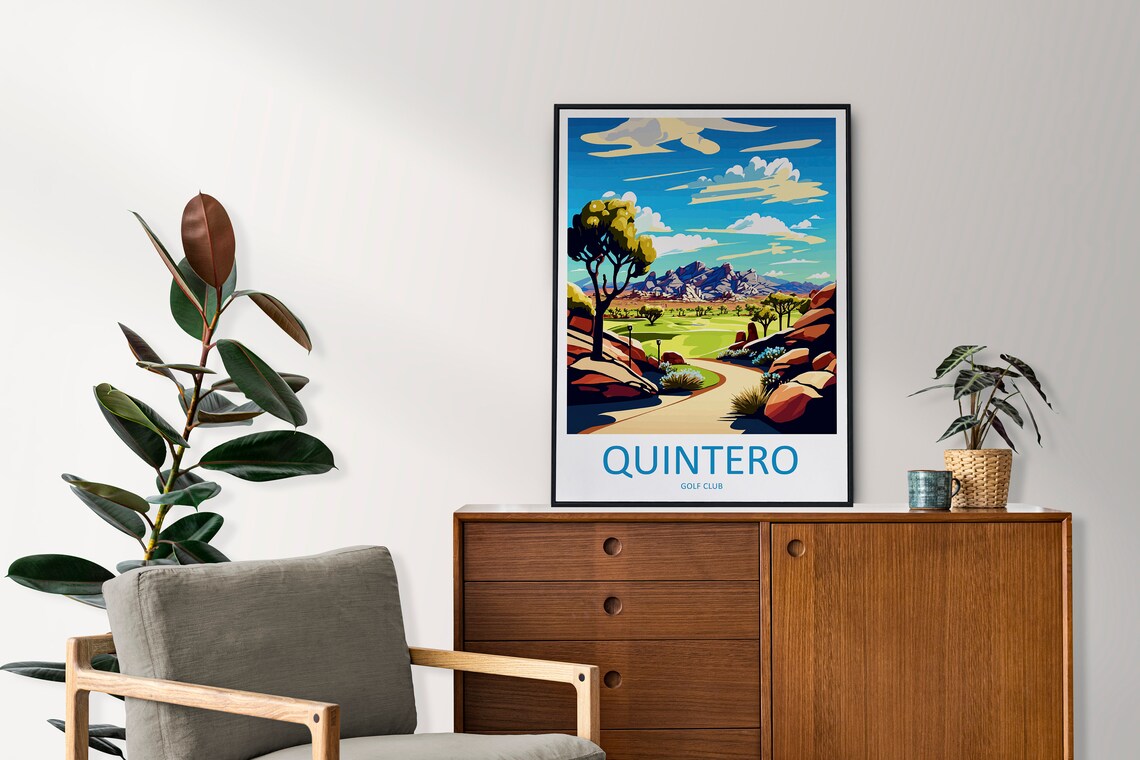 Quintero Golf Club Travel Poster, Arizona Wall Art - Image 2