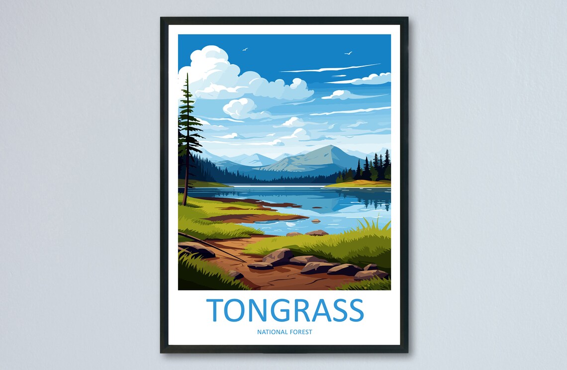 Tongrass National Forest Travel Print Wall Art Tongrass Wall Hanging Home Dcor Tongrass Gift Art Lovers Alaska Art Lover Gift Tongrass