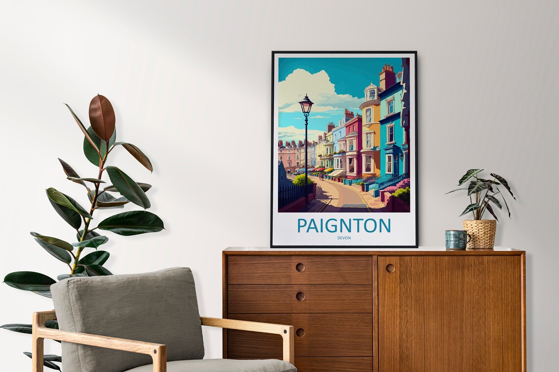 Paignton Travel Poster, England Wall Art Print - Image 2