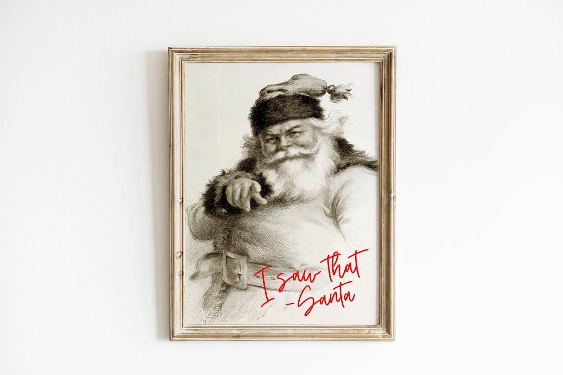 Vintage Santa Claus Christmas Poster Print - Image 6