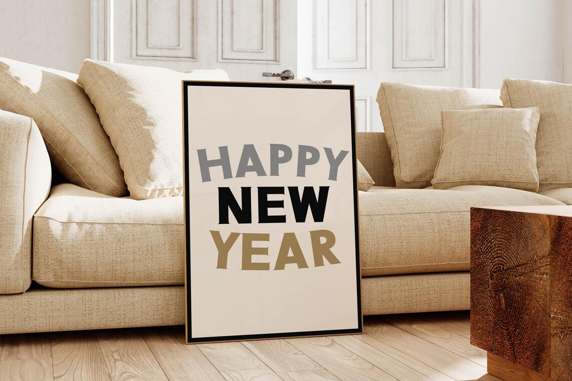 New Year 2025 Bundle Set of 8 Celebration Party Designs Poster - Image 5