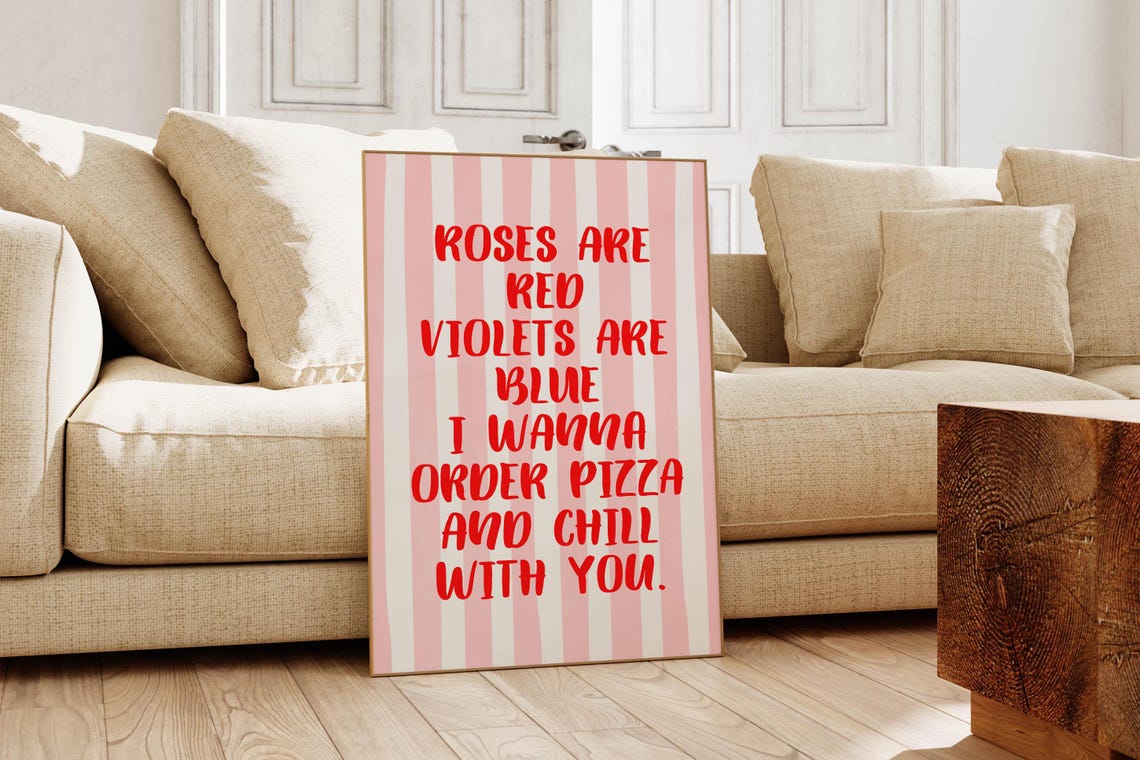 Valentines Day Decor Cute Valentines Day Wall Art Lover Gift Pink Wall Art Valentine Gift Love Art - Image 6