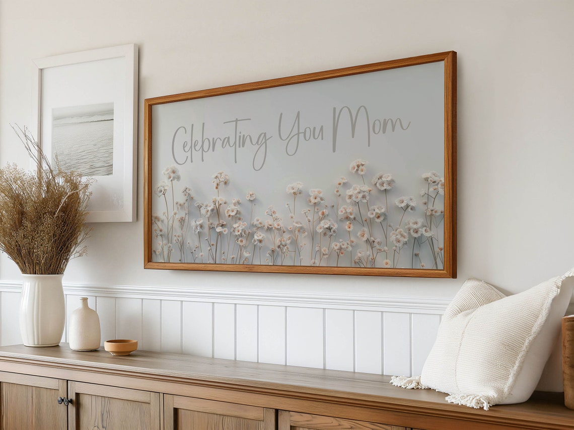 Celebrating You Mom Wildflower Mother Day Gift Frame TV Poster - Image 3
